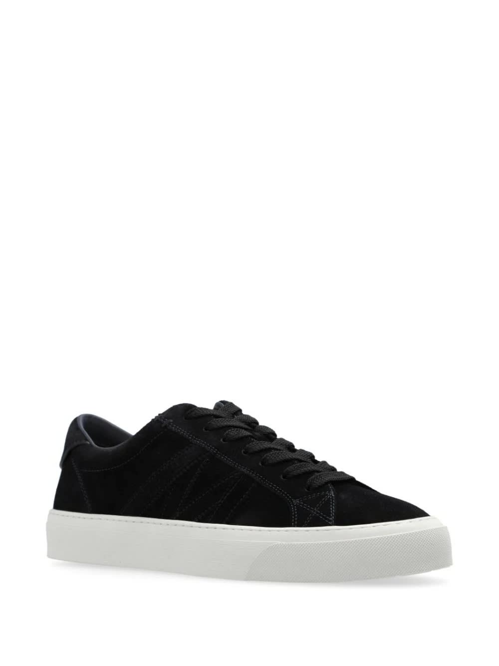 Shop Moncler Dark Blue Monaco 2 Sneakers