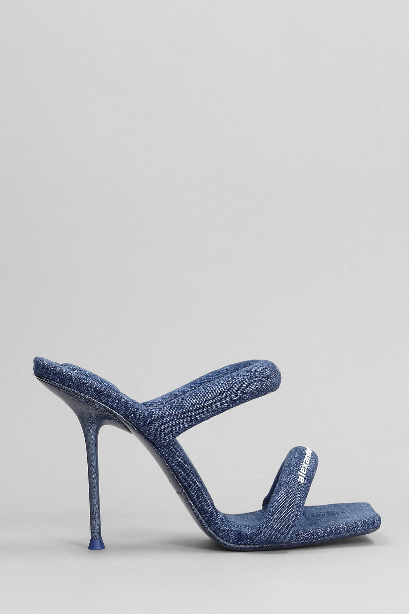 Shop Alexander Wang Julie Slipper-mule In Blue Nylon