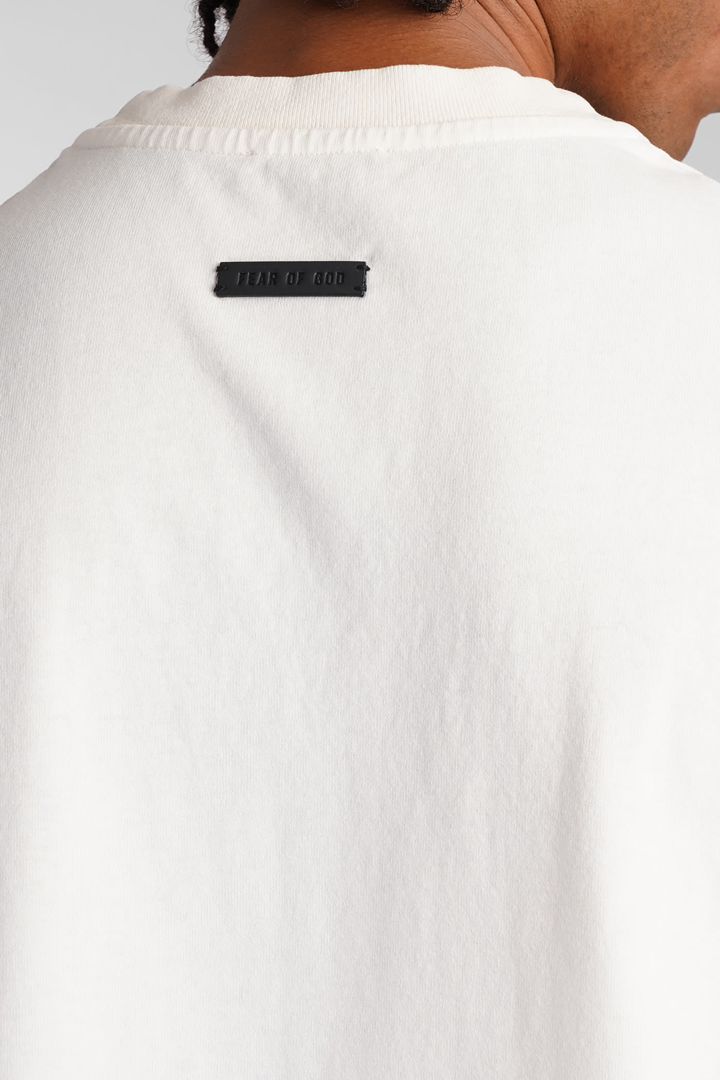 FEAR OF GOD T-SHIRT IN BEIGE COTTON 