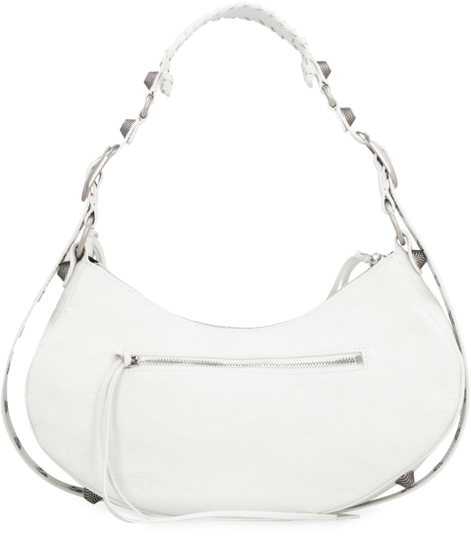 Shop Balenciaga Le Cagole Piccola Leather Crossbody Bag In White