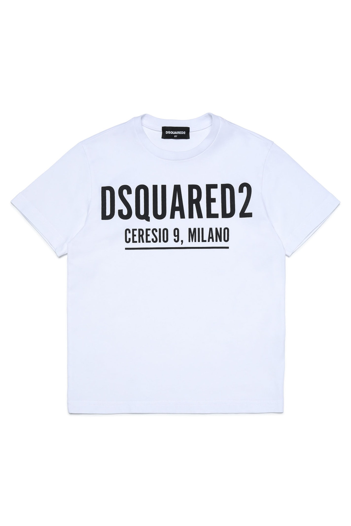 Dsquared2 D2t752u Relax T-shirt Dsquared White Jersey T-shirt With Logo