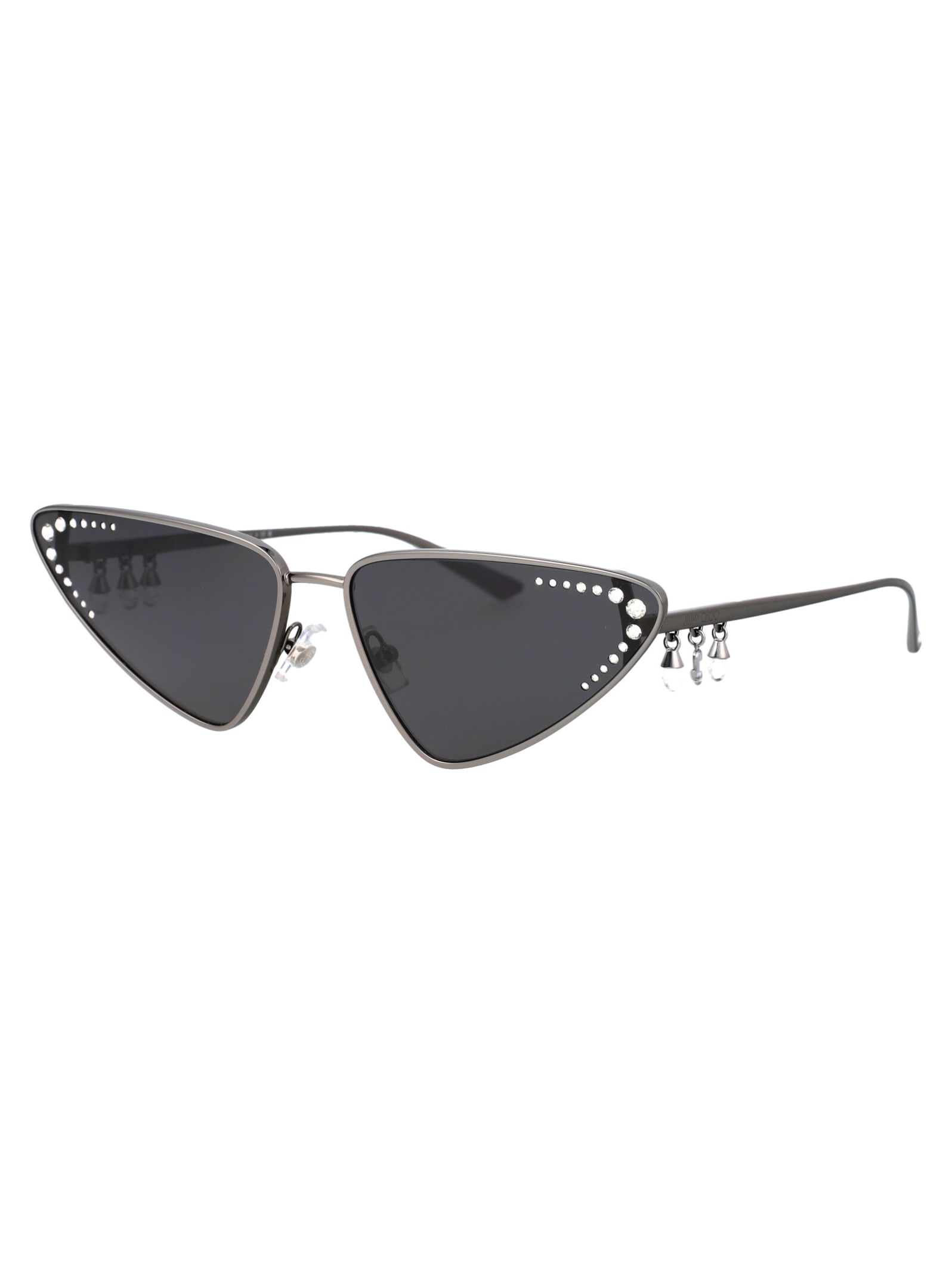 Shop Jimmy Choo 0jc4001b Sunglasses In 300487 Gunmetal