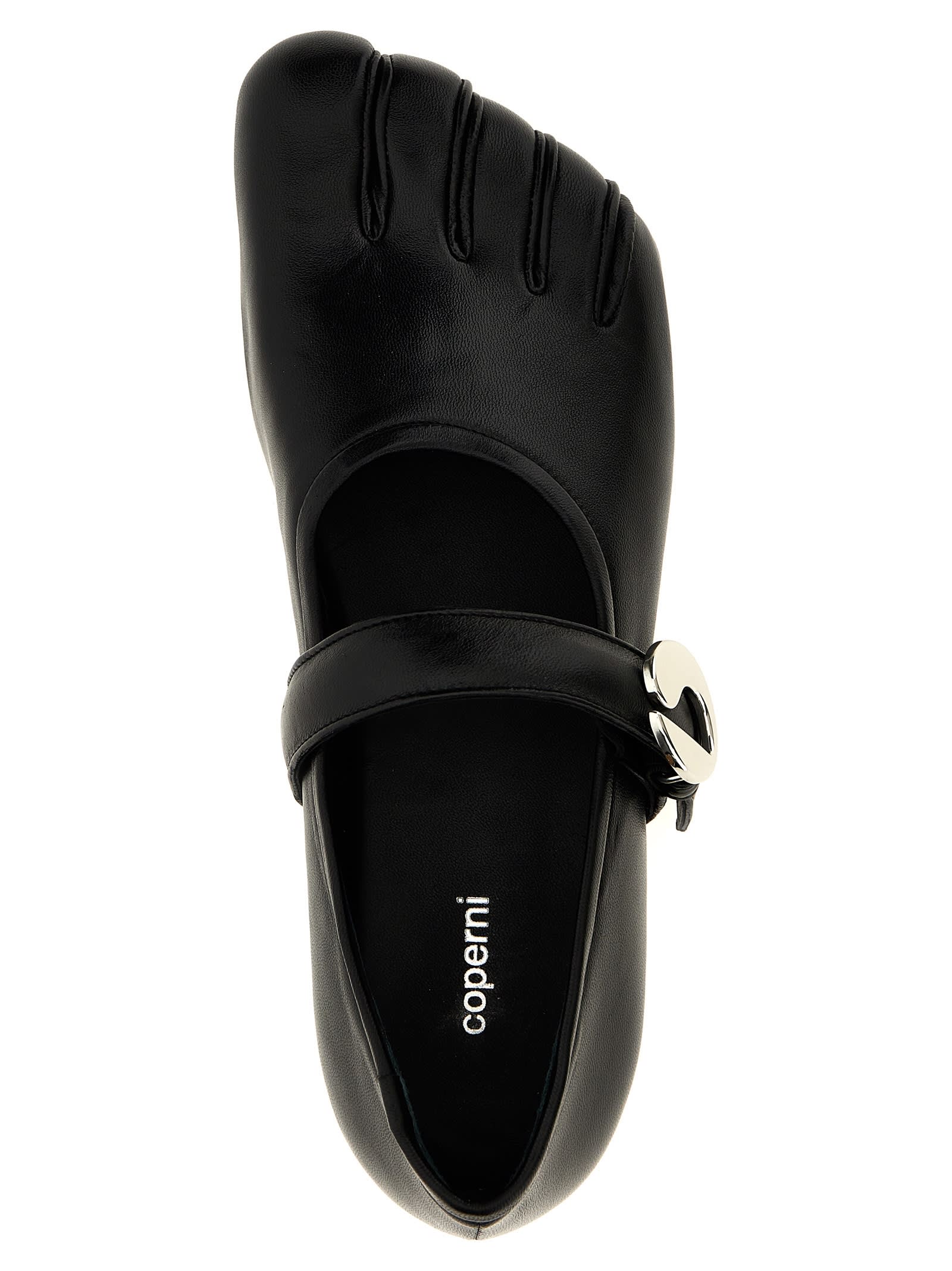 Coperni Ballet Flats With Toe Separation Design In Black