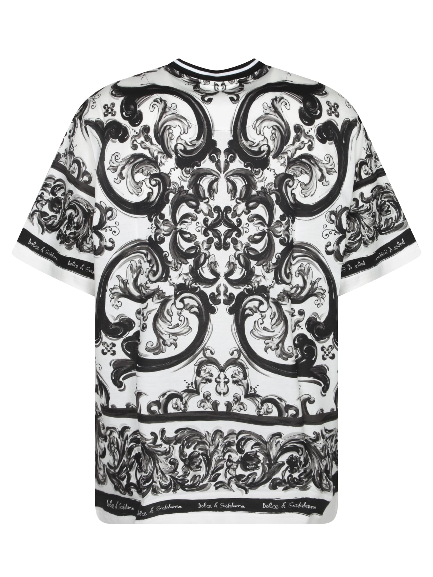 Dolce & Gabbana Maiolica T-shirt In Black
