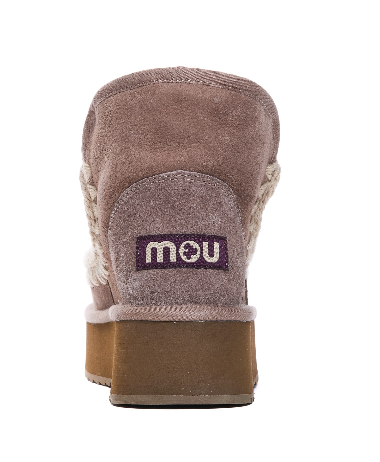 Shop Mou Mini Eskimo Platform Booties In Grey