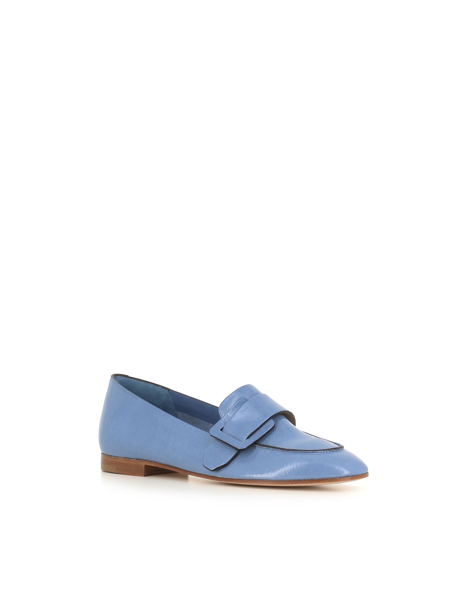 Del Carlo Buckle-strap Loafers In Purple