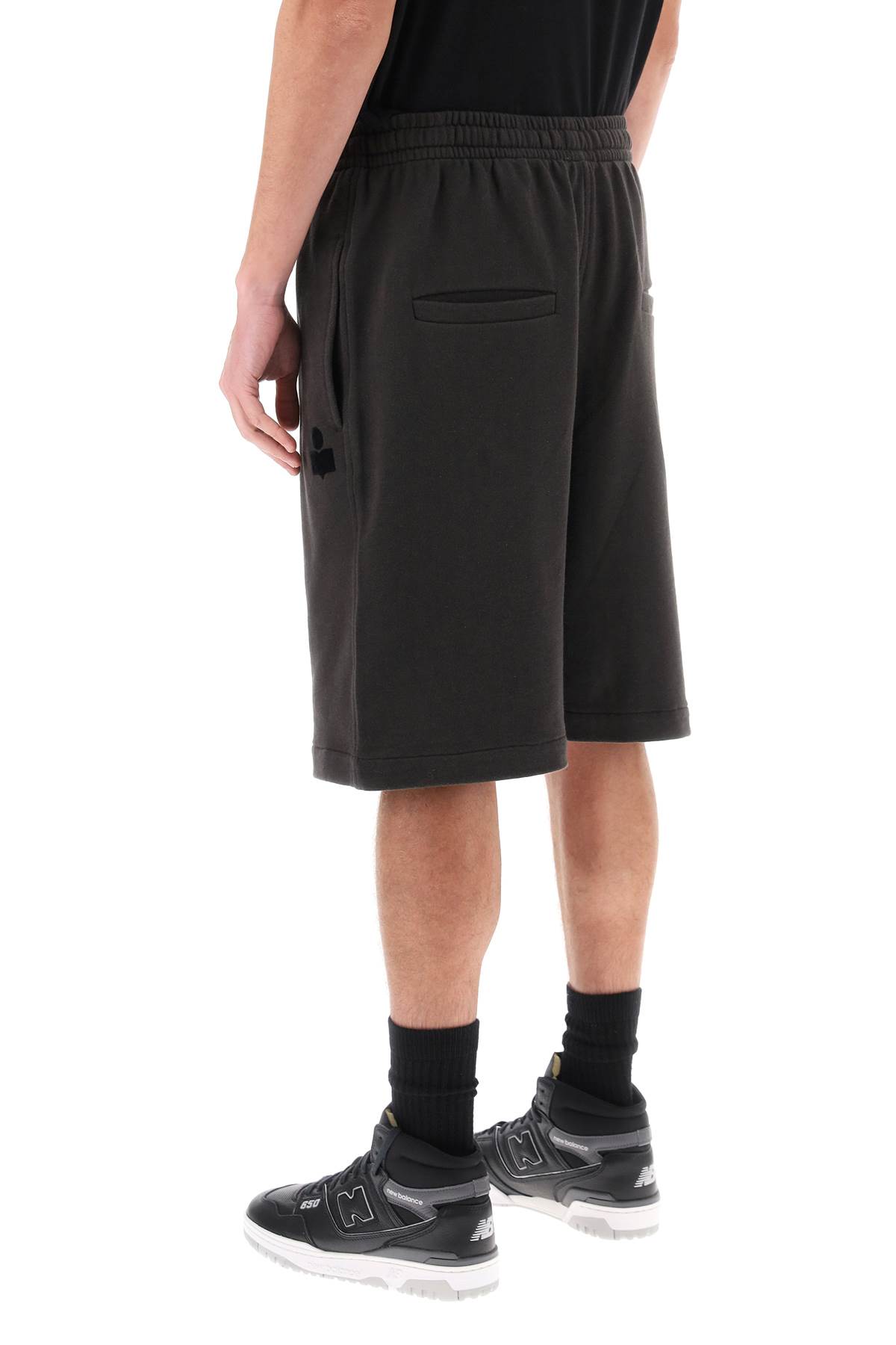 Shop Isabel Marant Mahelo Sweatshorts In Nero