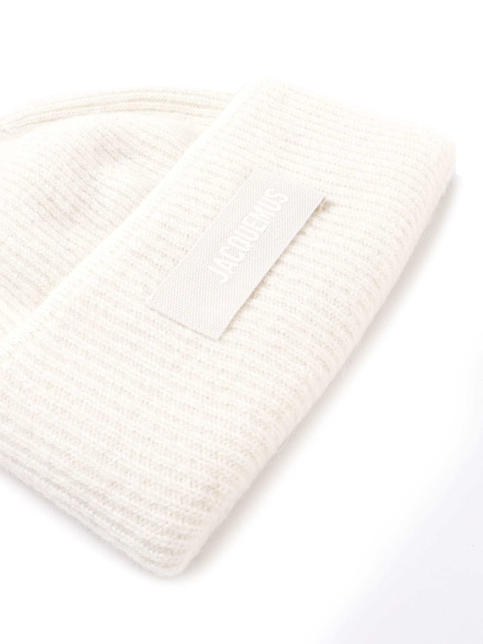 Shop Jacquemus Le Bonnet Gros Grain Beanie In Off-white