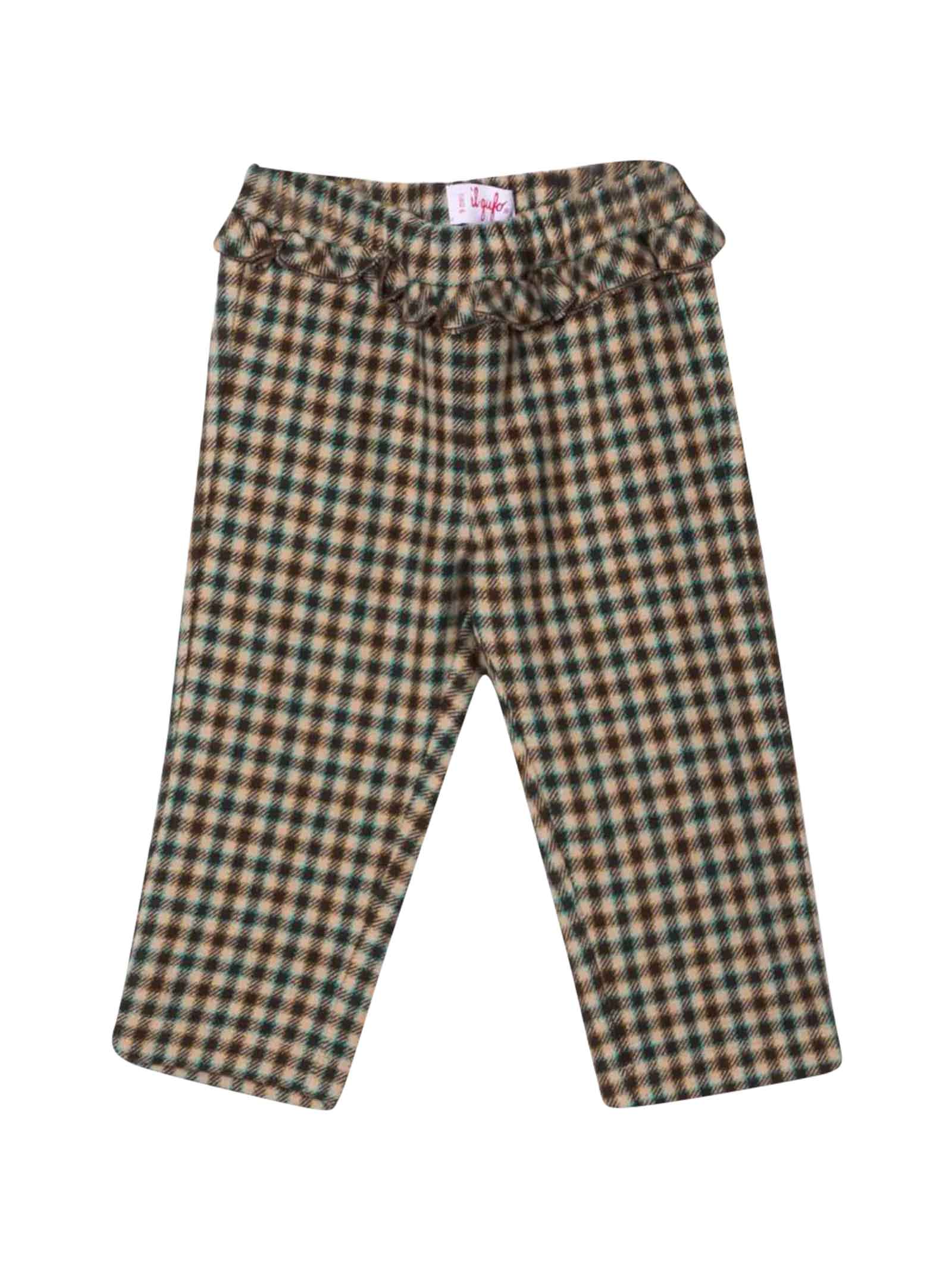 Il Gufo Checked Trousers With Print