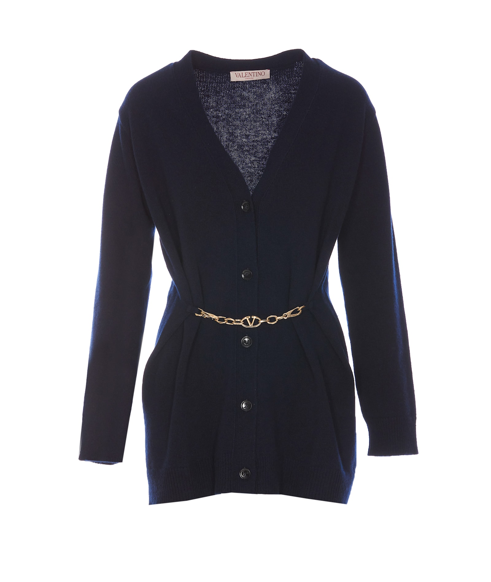 Shop Valentino Cardigan In Blue