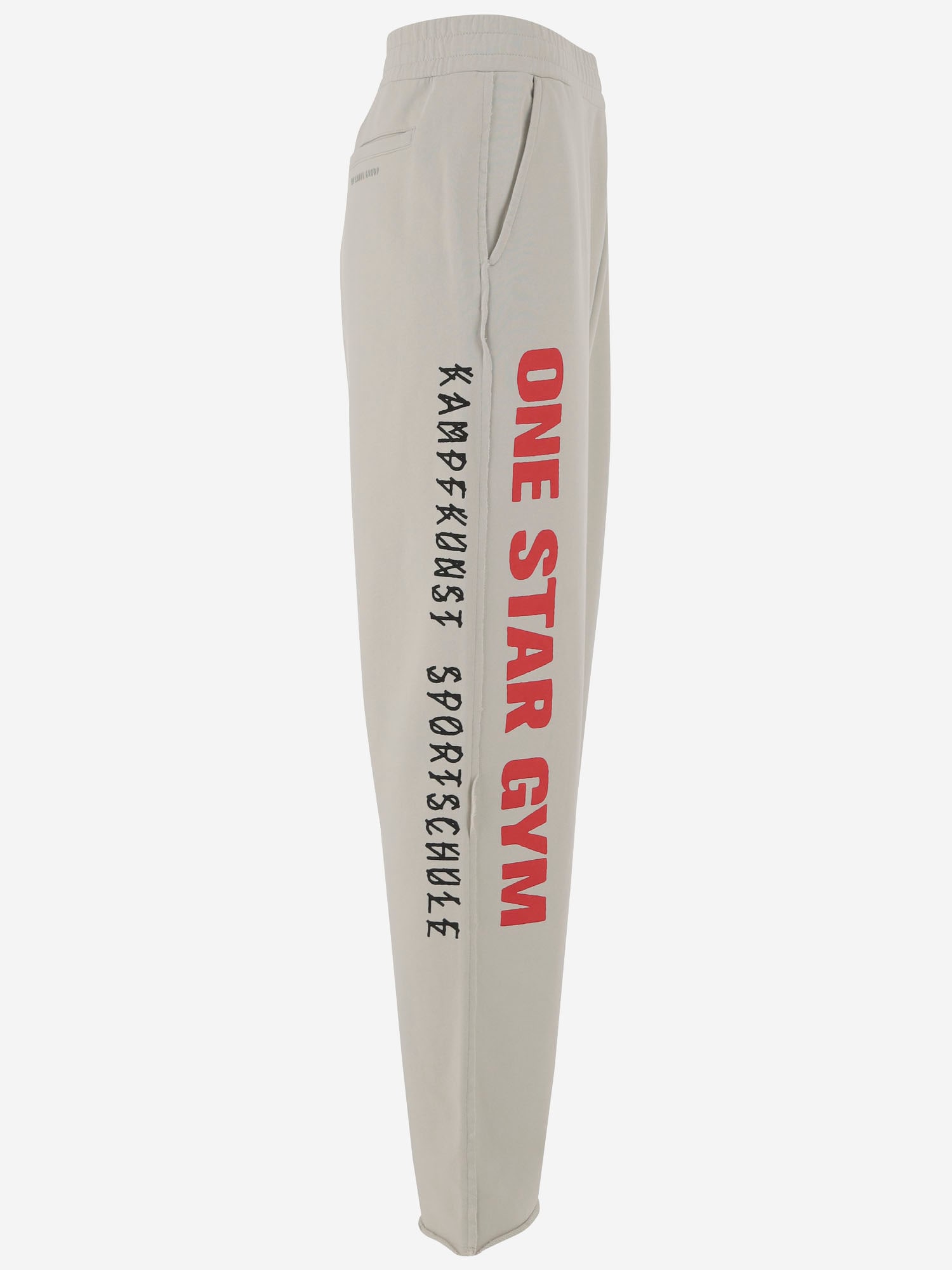 44 Label Group Off White Cotton Gym Jogger Pants In White