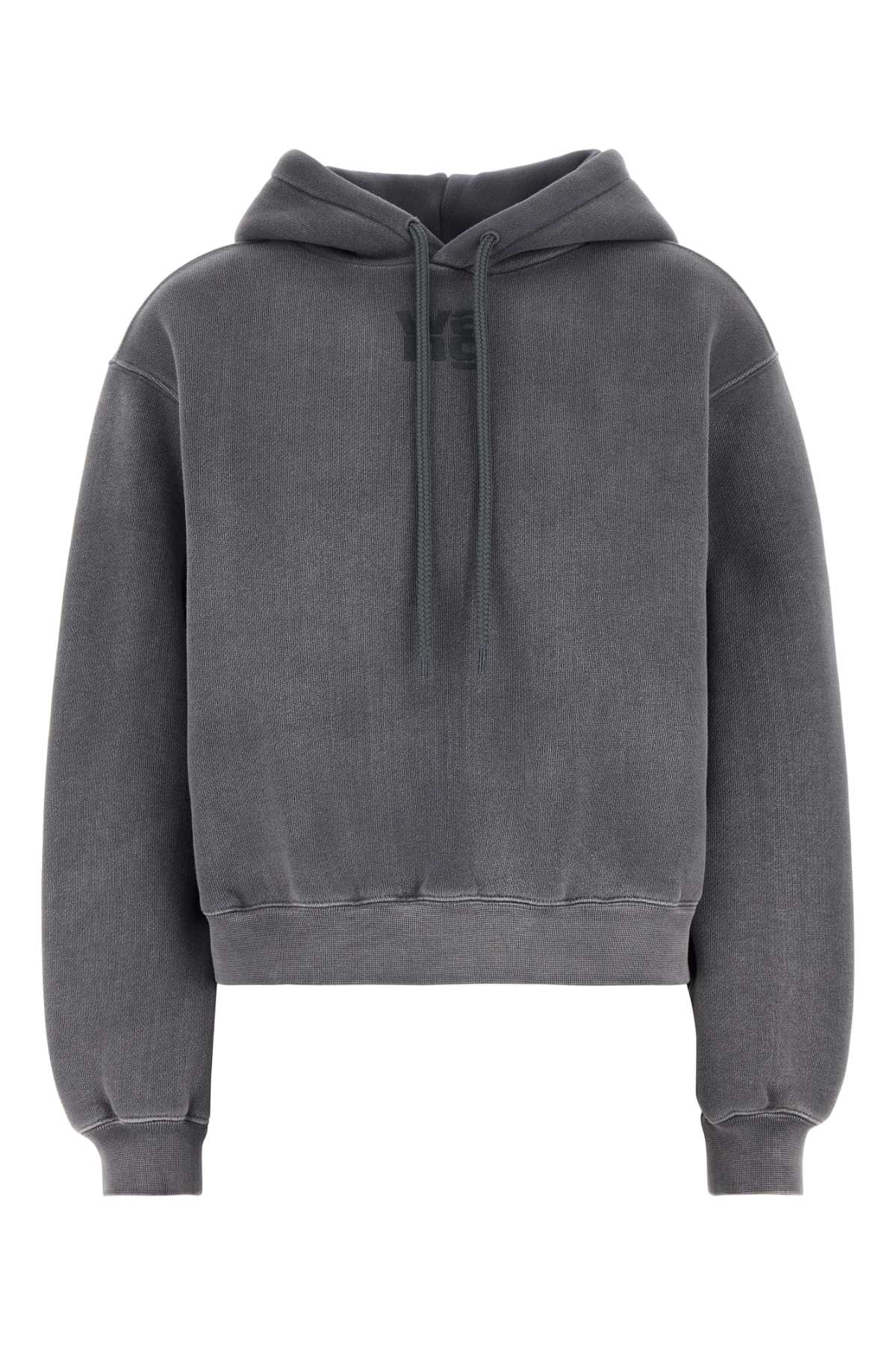 Dark Grey Cotton Blend Sweatshirt