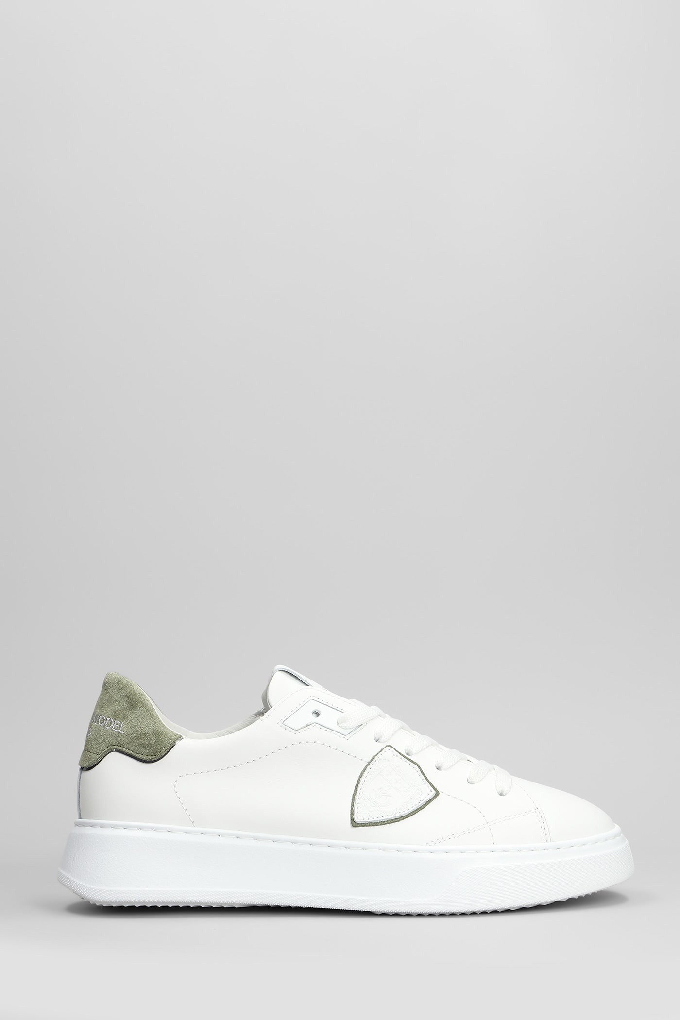 Temple Low Sneakers In White Leather