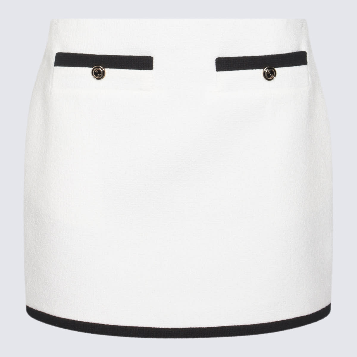 Gucci Tweed Mini Skirt Women In Beige