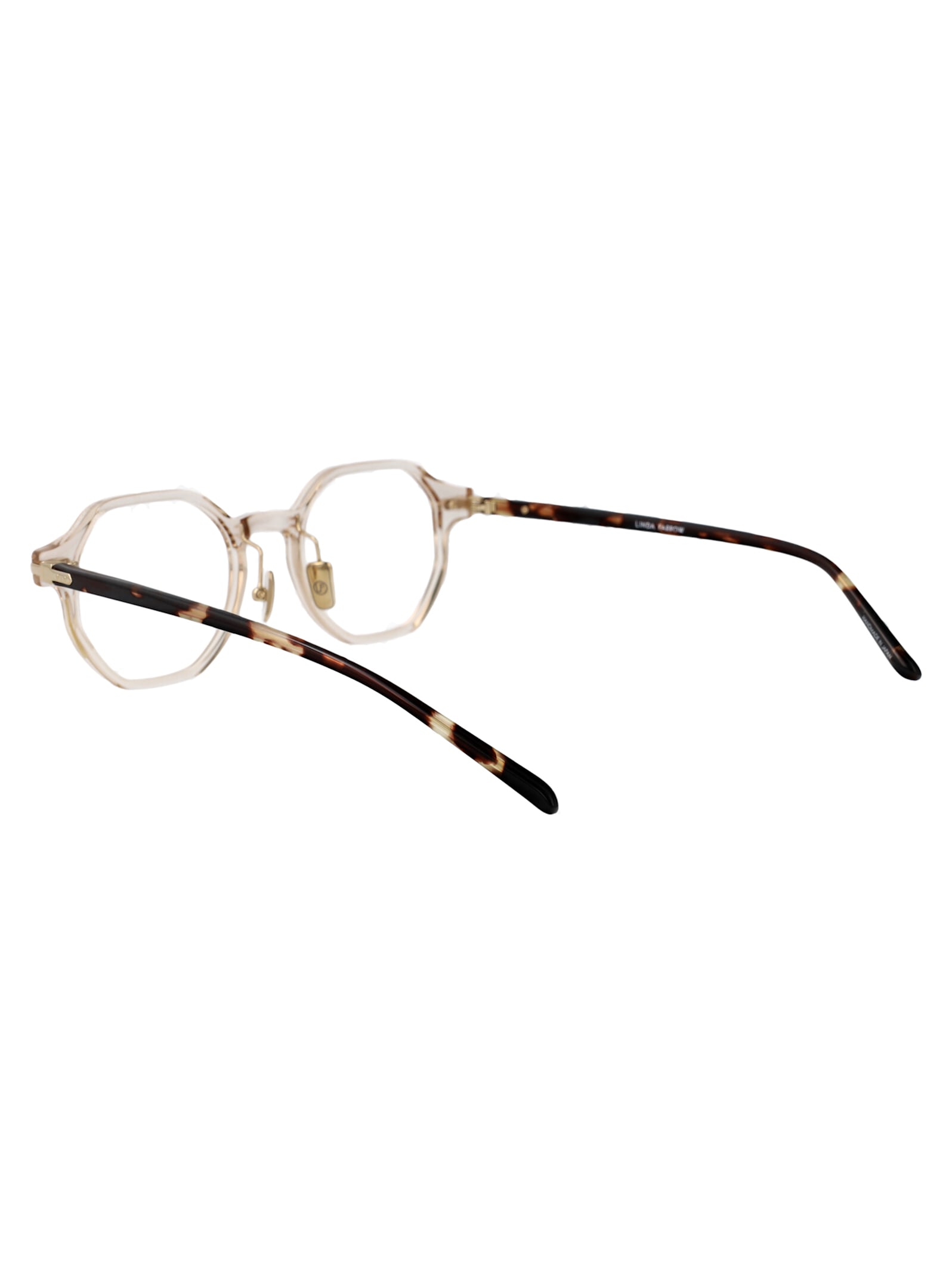Linda Farrow Crystal Havana Acetate Glasses In Crystal Havana