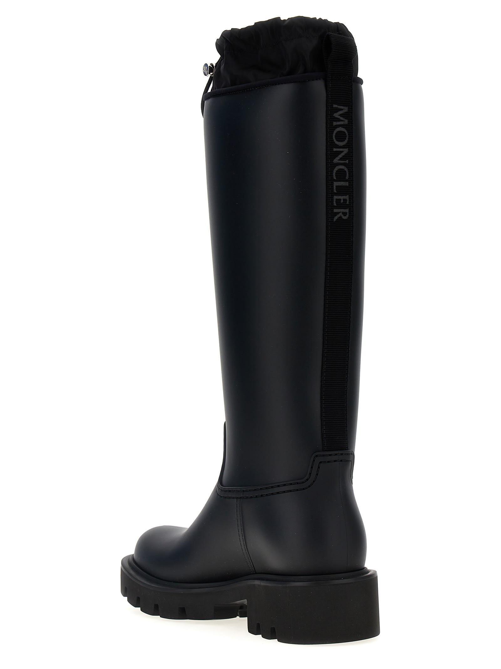 Shop Moncler Kickstream High Rain Boots In Black