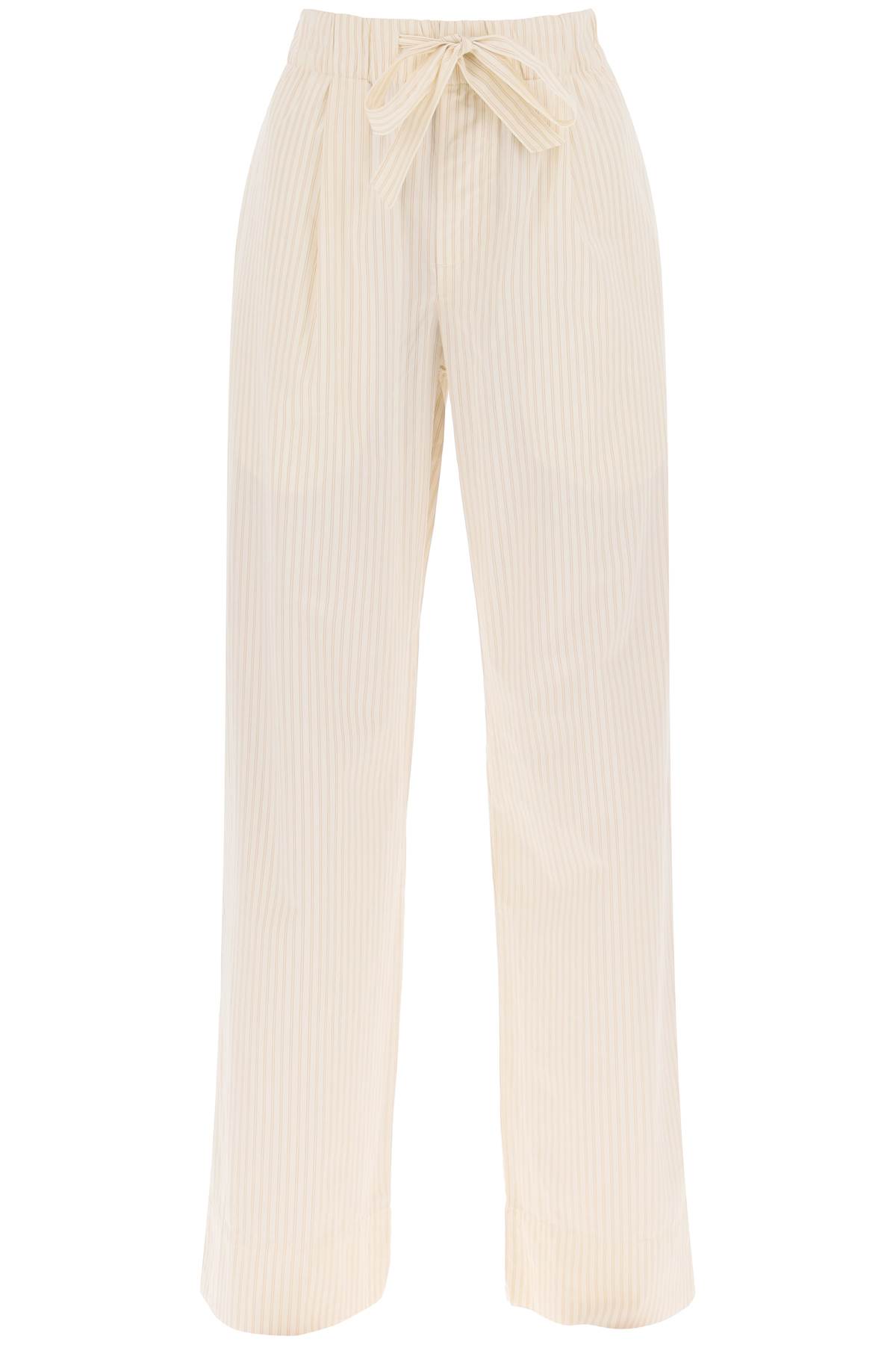 Pajama Pants In Striped Organic Poplin