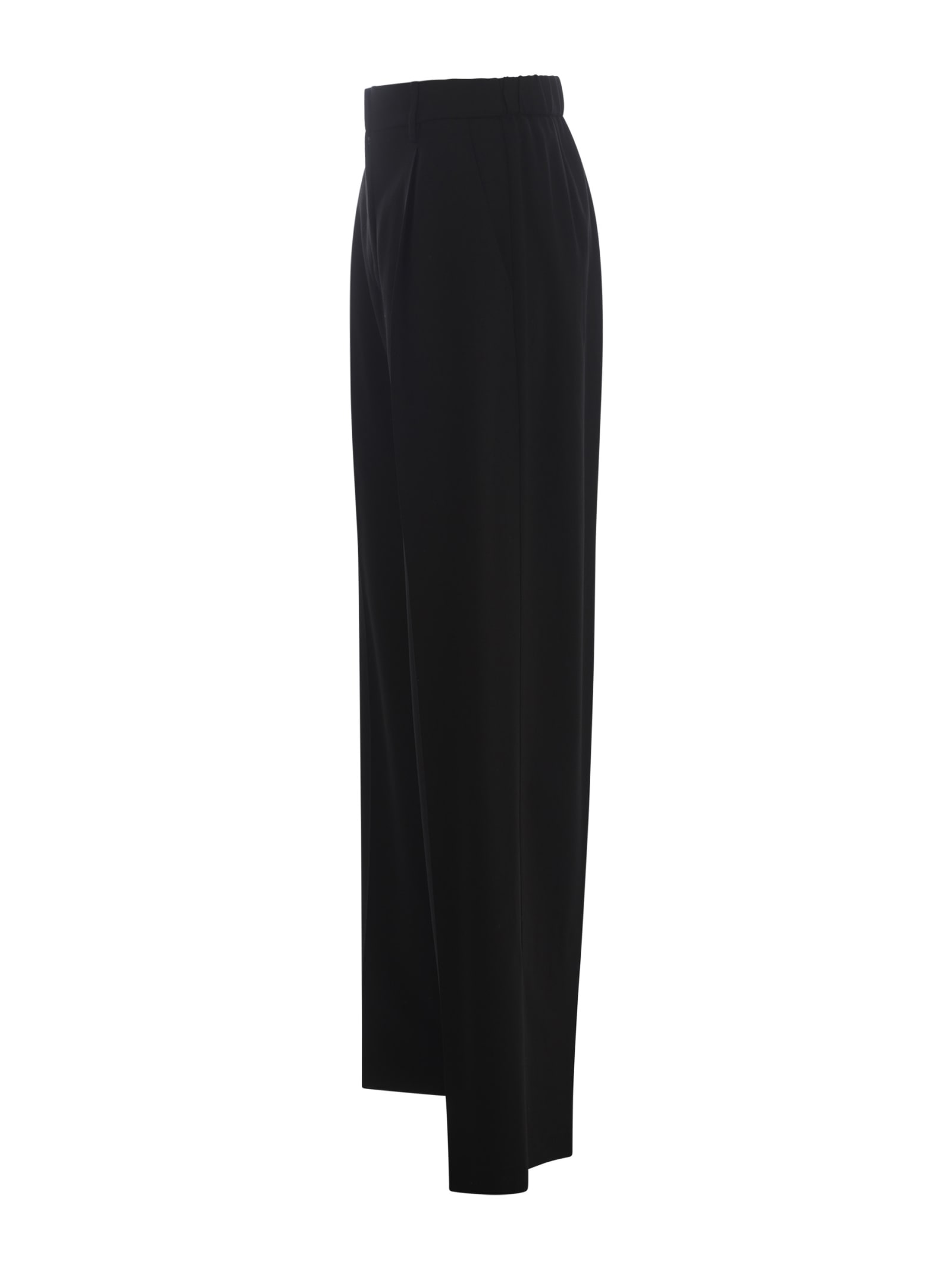 Shop Forte Forte Trousers  In Wool Twill In Black