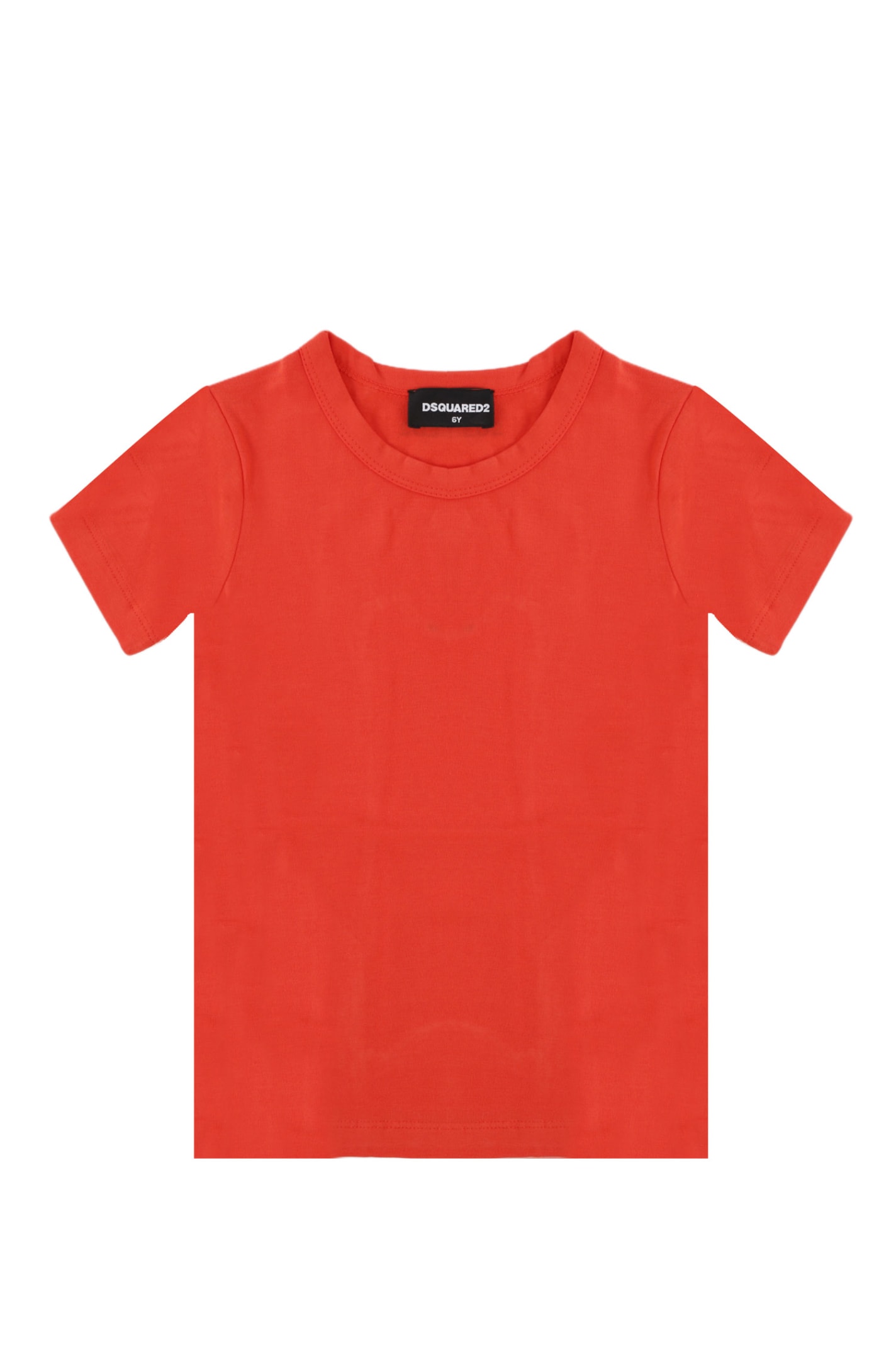 Dsquared2 Kids' Cotton T-shirt In Orange