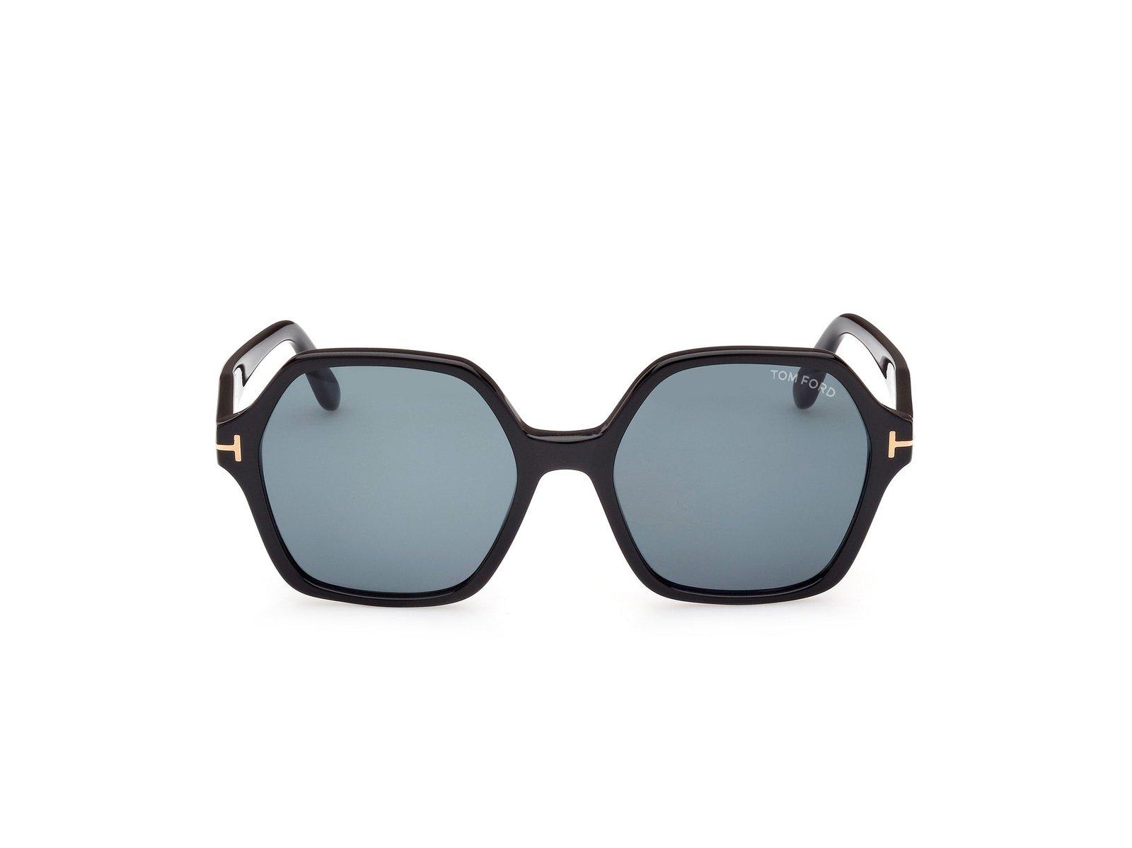 Shop Tom Ford Geometric Frame Sunglasses In 01a