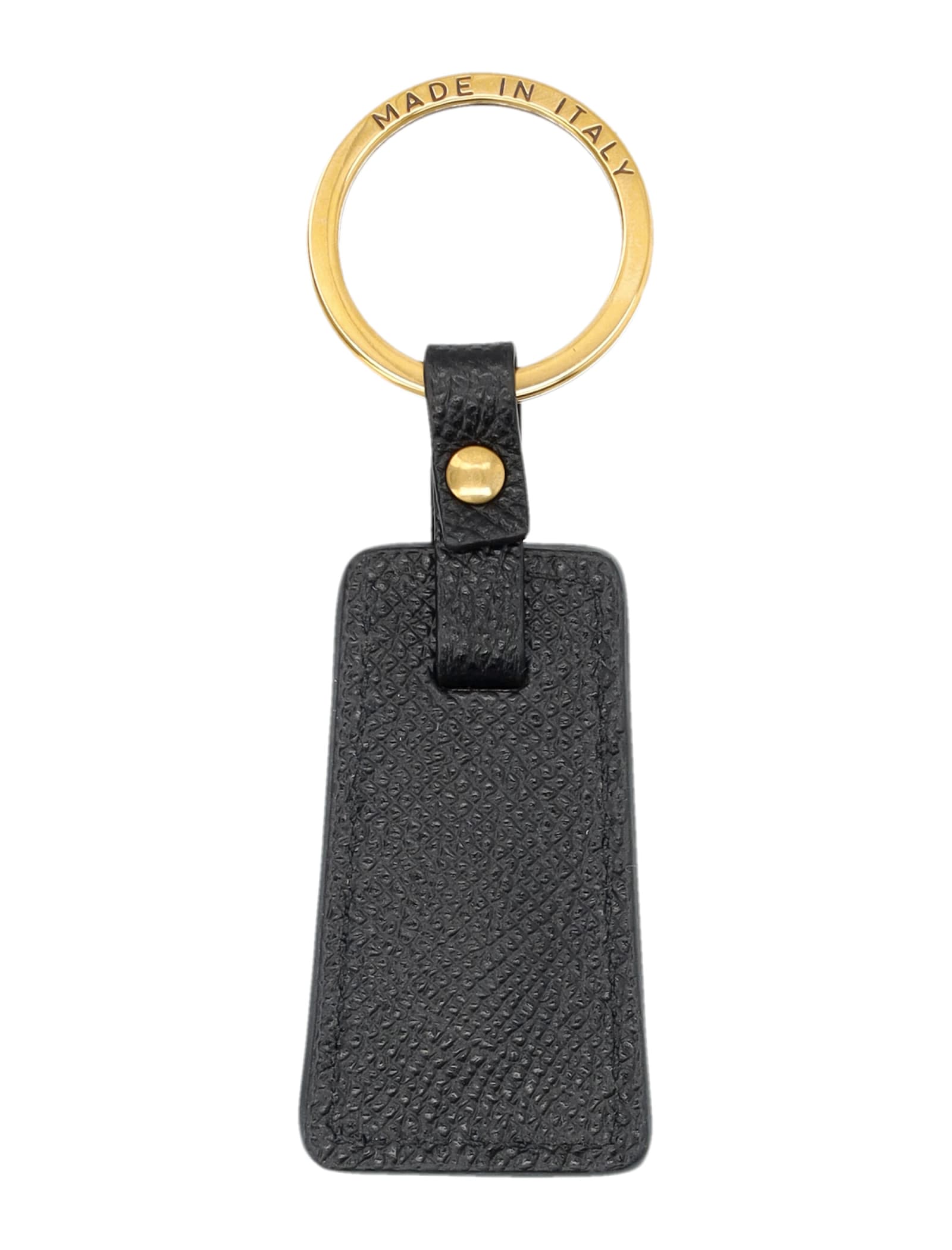 Shop Ferragamo The Gancini Keyring In Nero