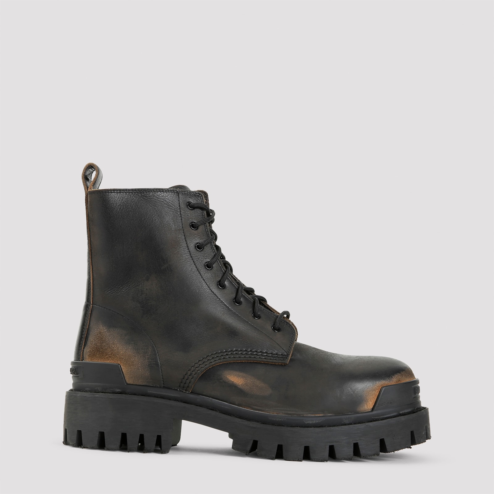 Shop Balenciaga Strike L20 Boots In Black Brown