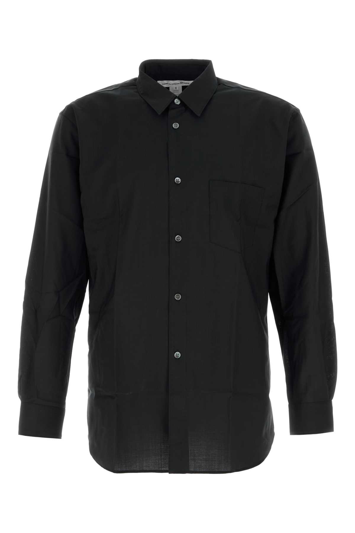 Comme des Garçons Shirt Black Wool Shirt