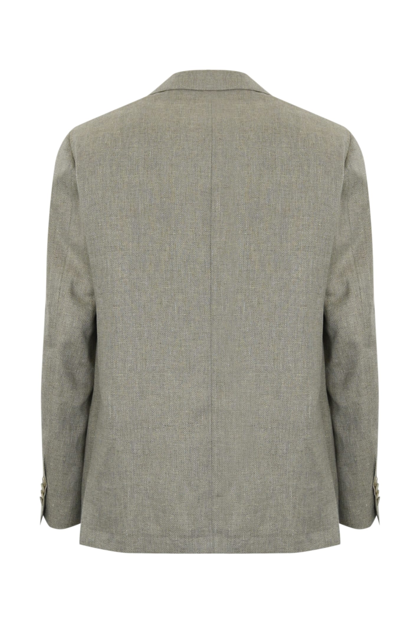 Corneliani Single-breasted Jacket In Linen And Lyocell