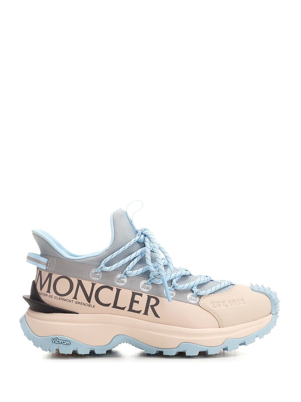 Moncler Off-white & Blue Trailgrip Lite 2 Sneakers In Light Blue