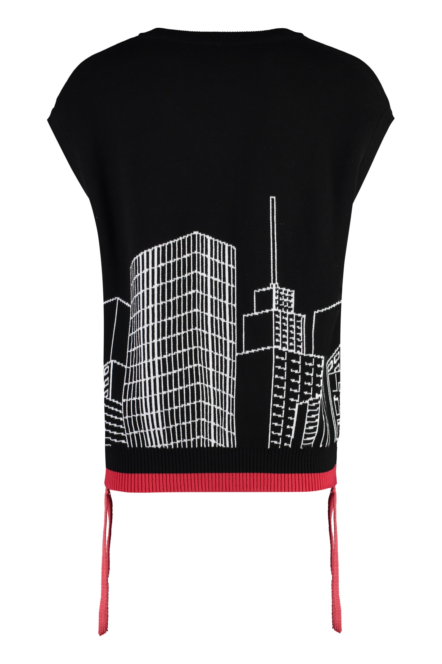 Shop Off-white Knitted Vest In Black