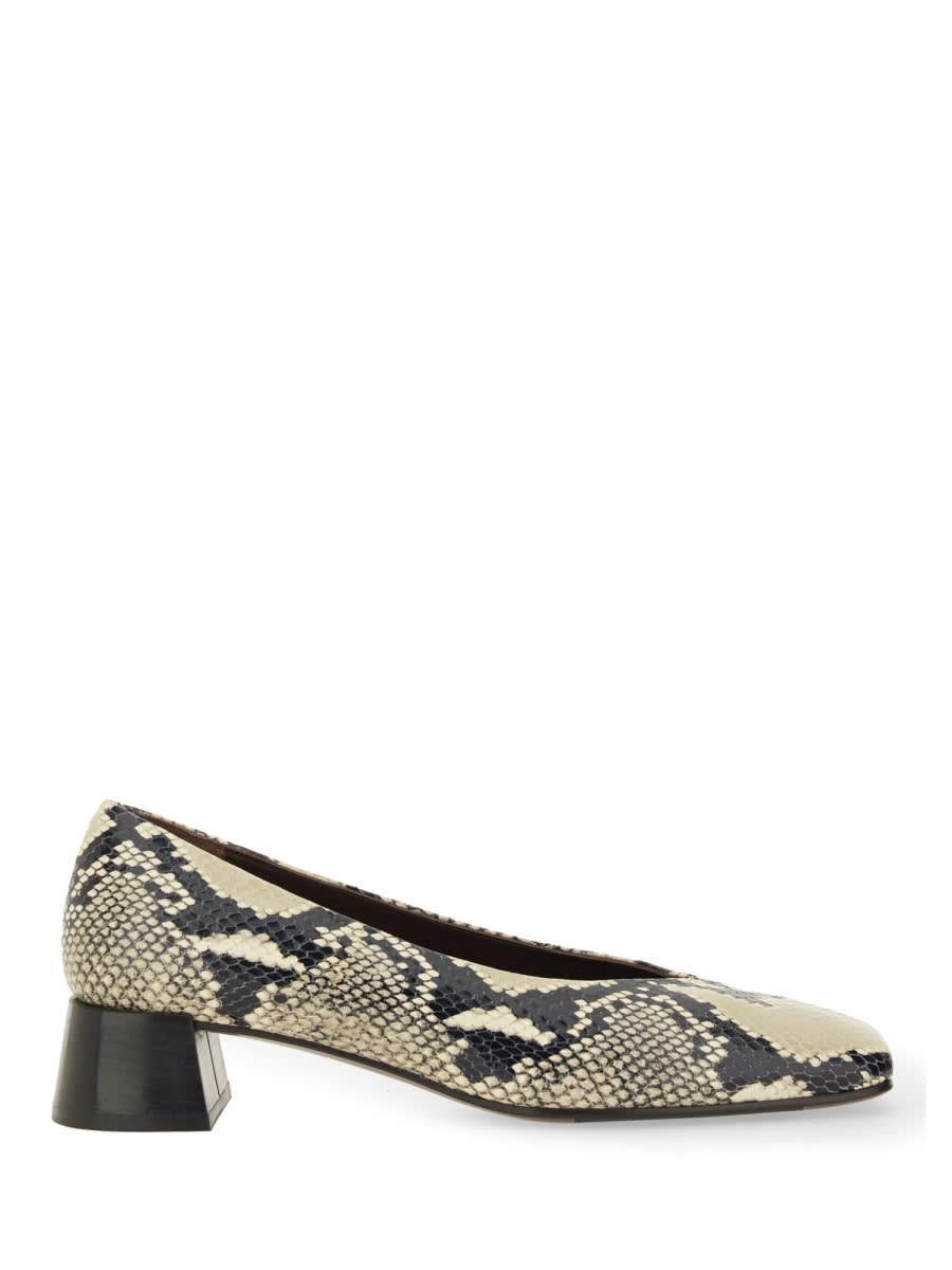 Roberto Festa Vina Python-print Block-heel Pumps In Animal Print