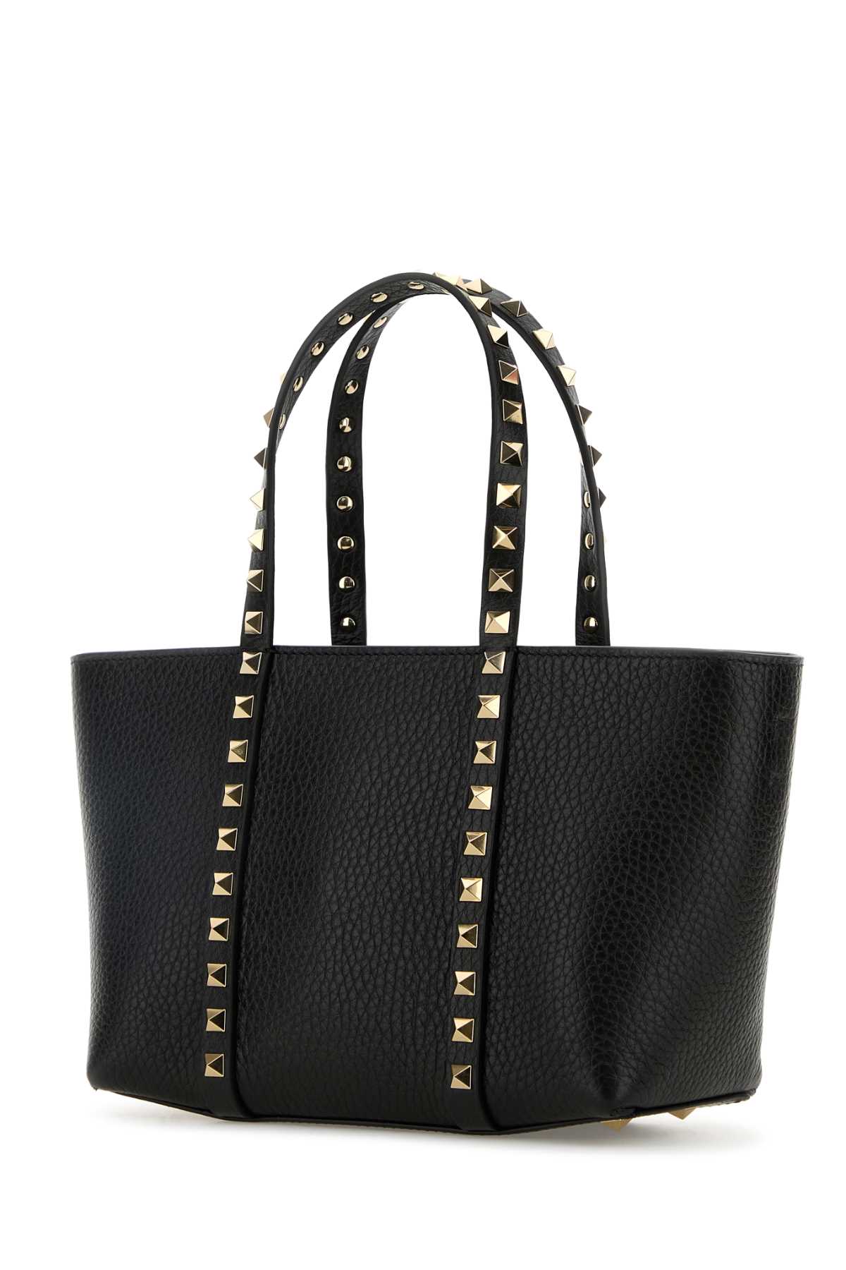 Valentino Women's Leather Medium Rockstud Handbag In Nero