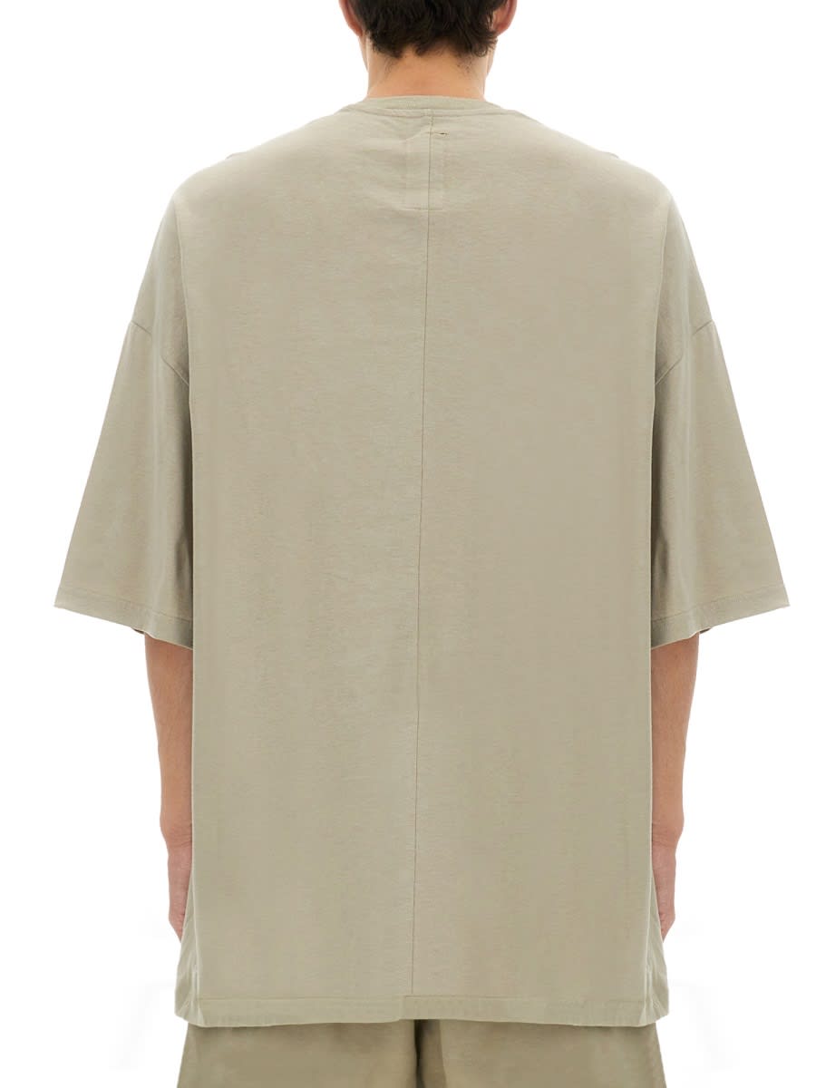 Rick Owens X Champion Text Printed Crewneck T-shirt In Neutral