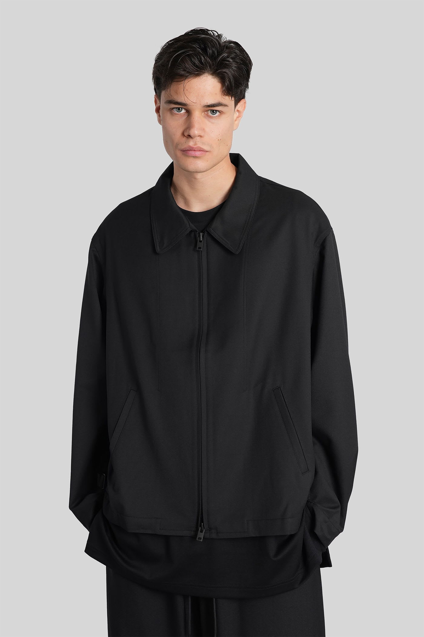 Casual Jacket In Black Polyester