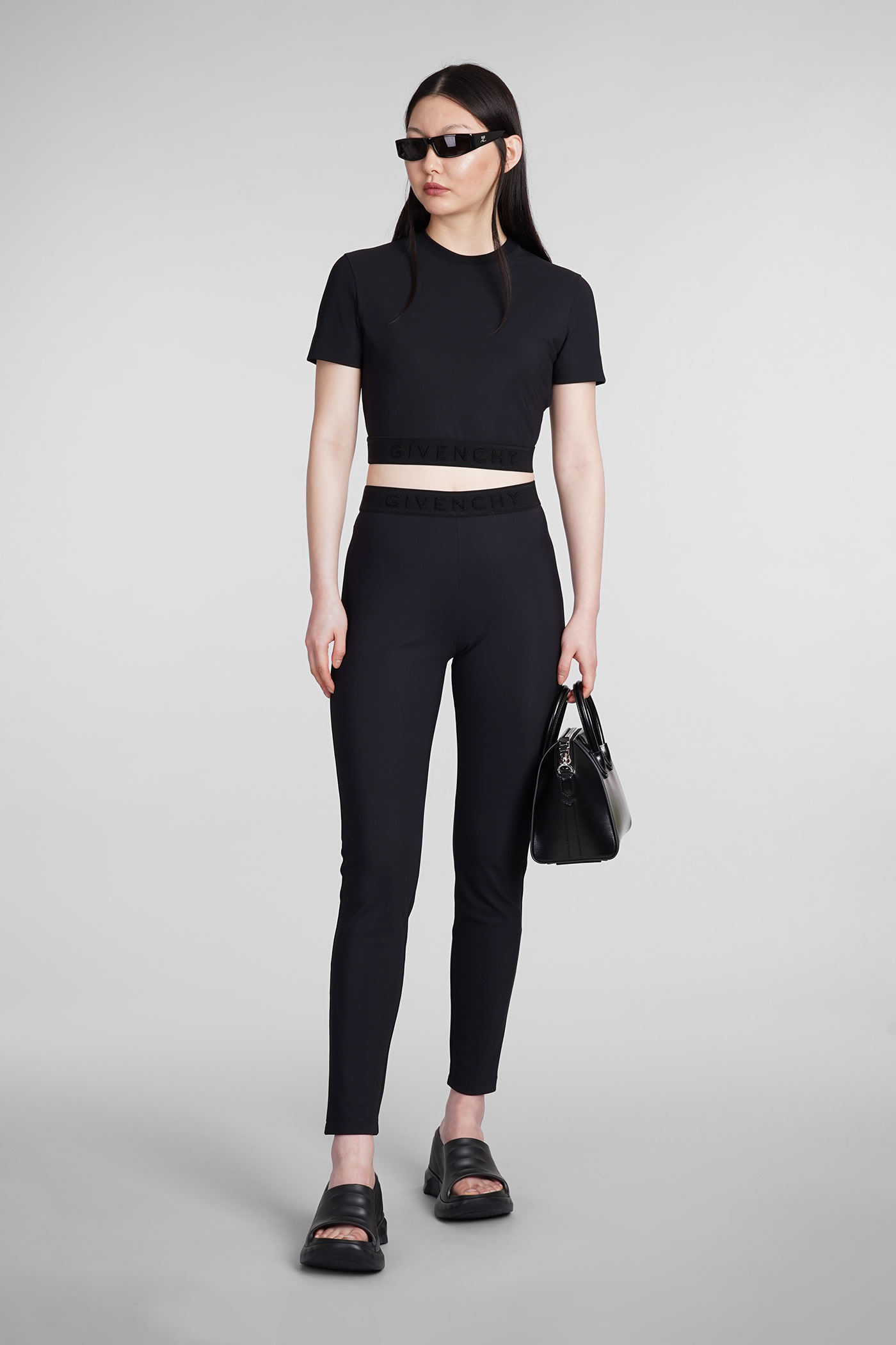 Shop Givenchy Leggings In Black Polyamide