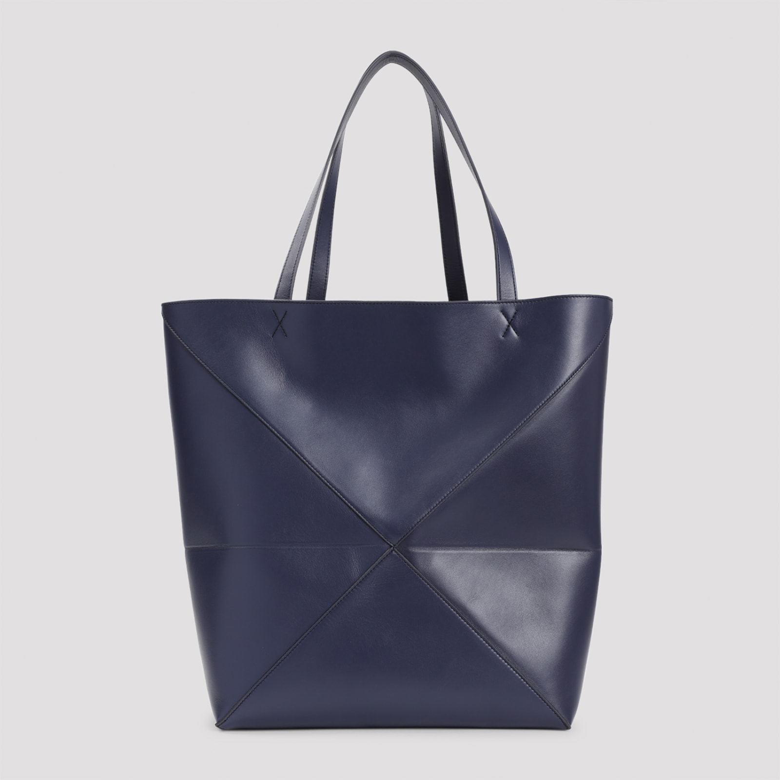 Shop Loewe Puzzle Fold Large Tote In Abyss Blue