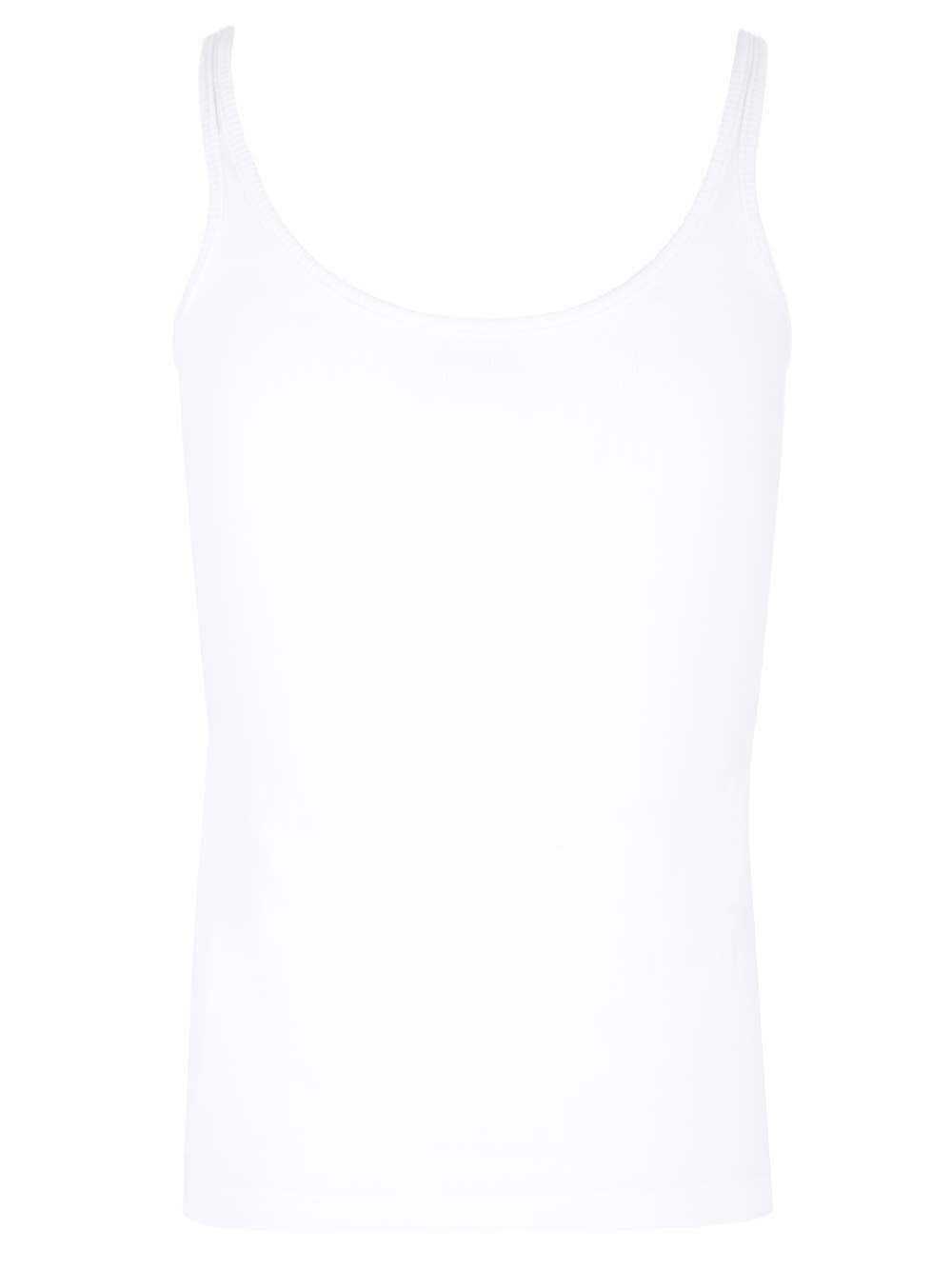 Shop Off-white Ribbed Tank Top In White