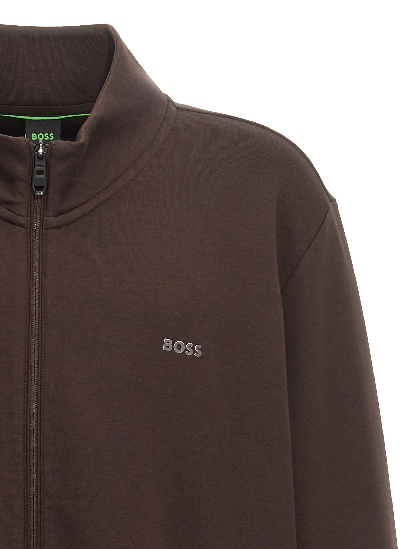 Shop Hugo Boss Skaz Sweatshirt In Brown