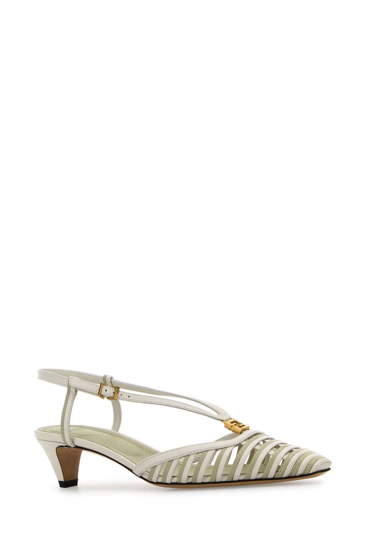 Fendi Two-tone Leather Ffold Pumps