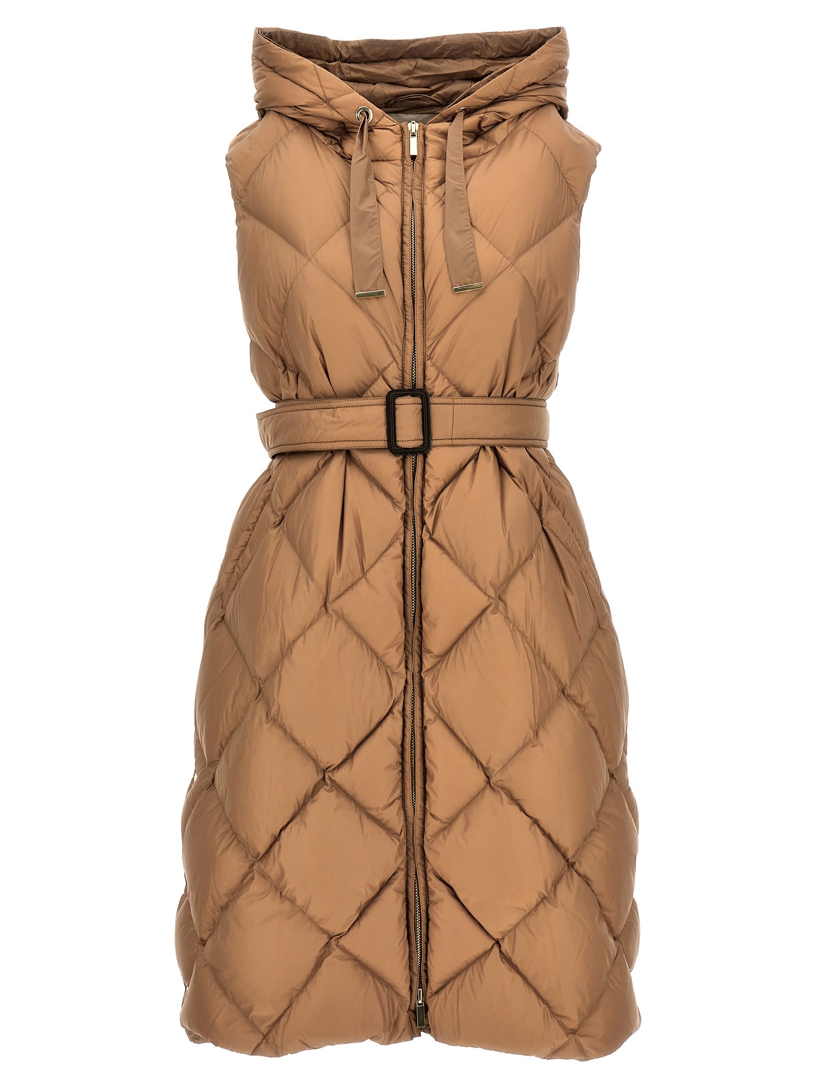 Max Mara The Cube Tregil Vest In Brown
