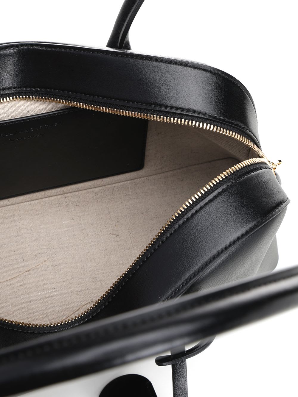 Stella Mccartney Stella Ryder Logo-embossed Embellished Textured Vegan Leather Tote In Black