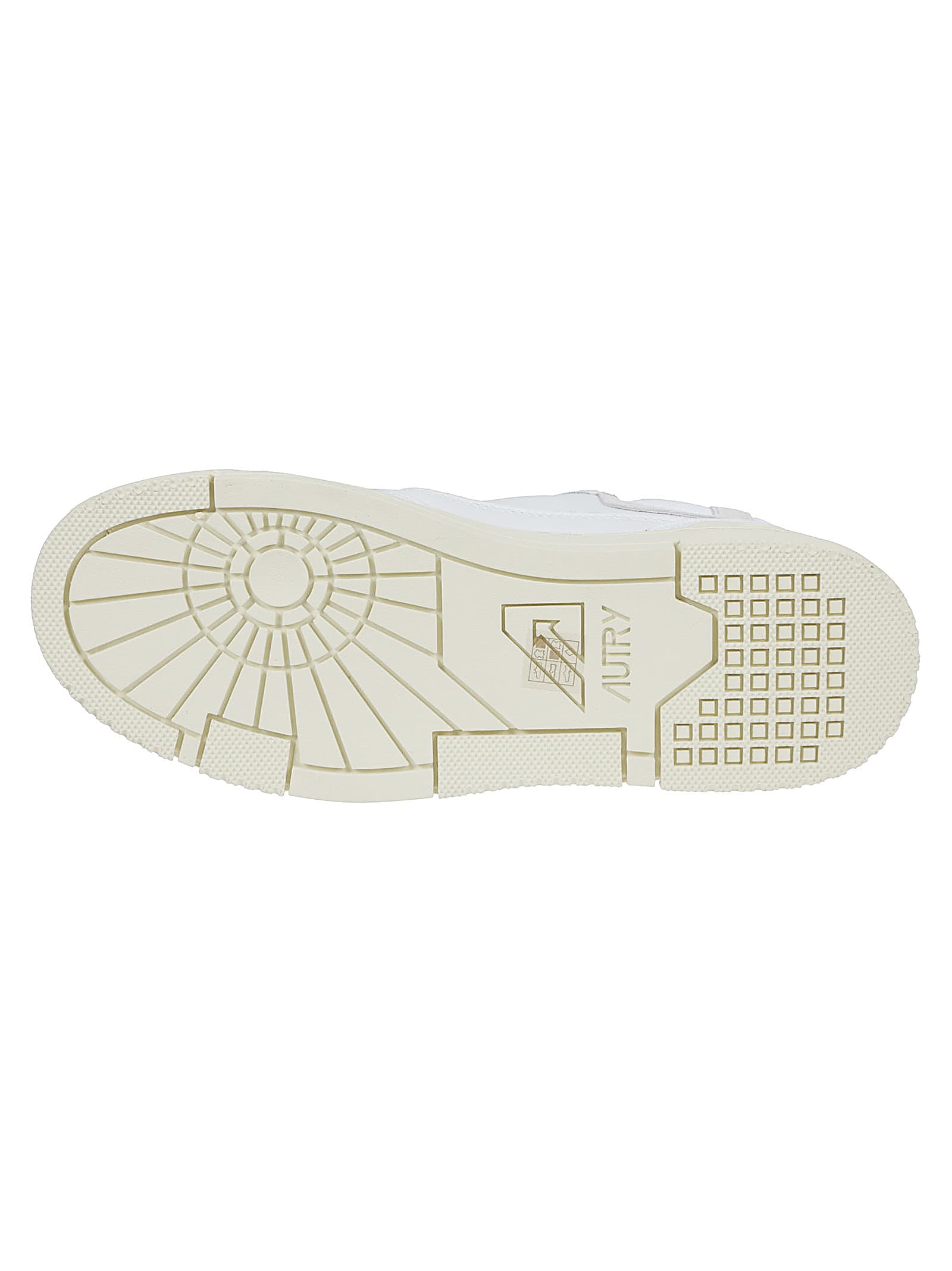 Autry White Sneakers With Smooth And Suede Textures In White