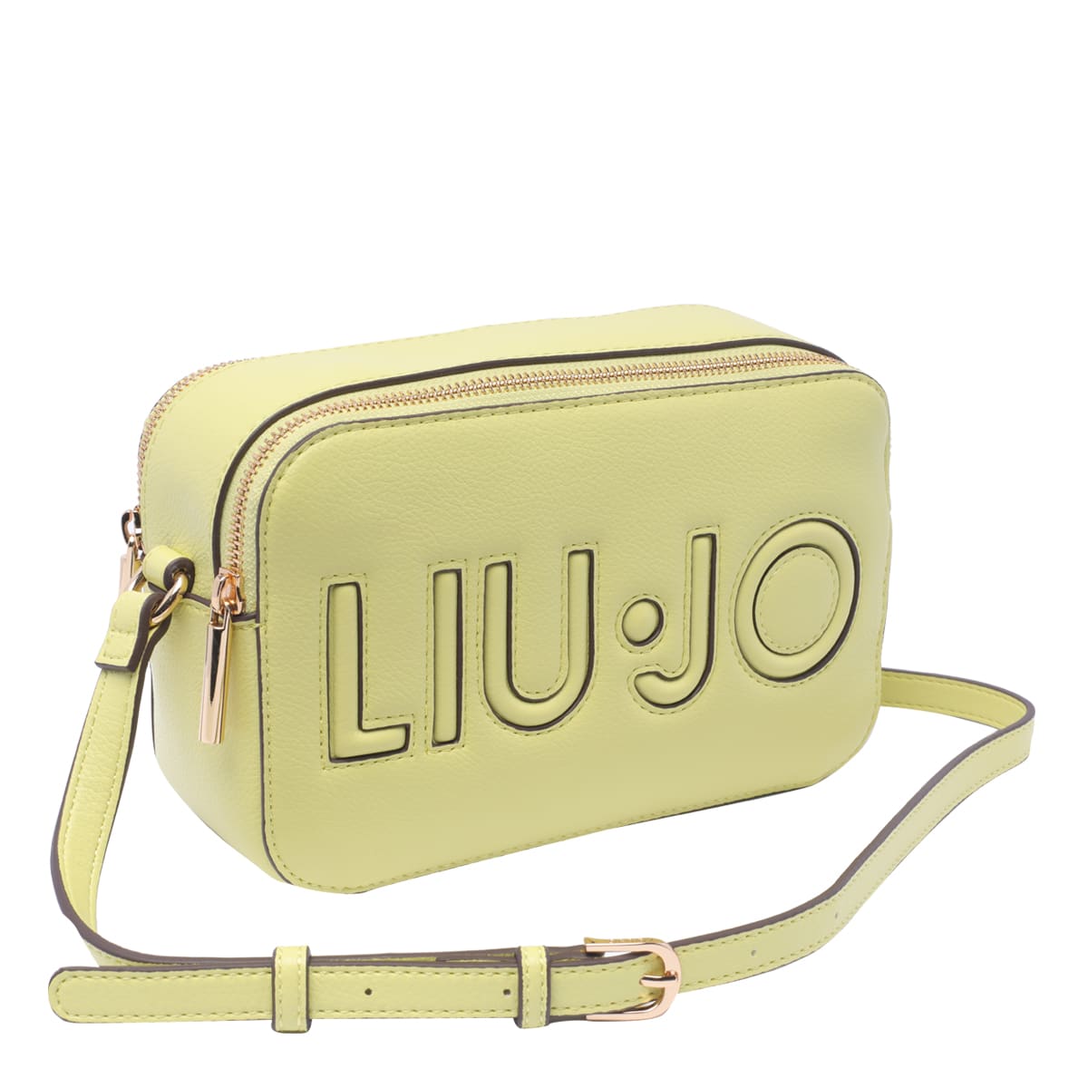 Shop Liu •jo Logo Camera Bag In Yellow
