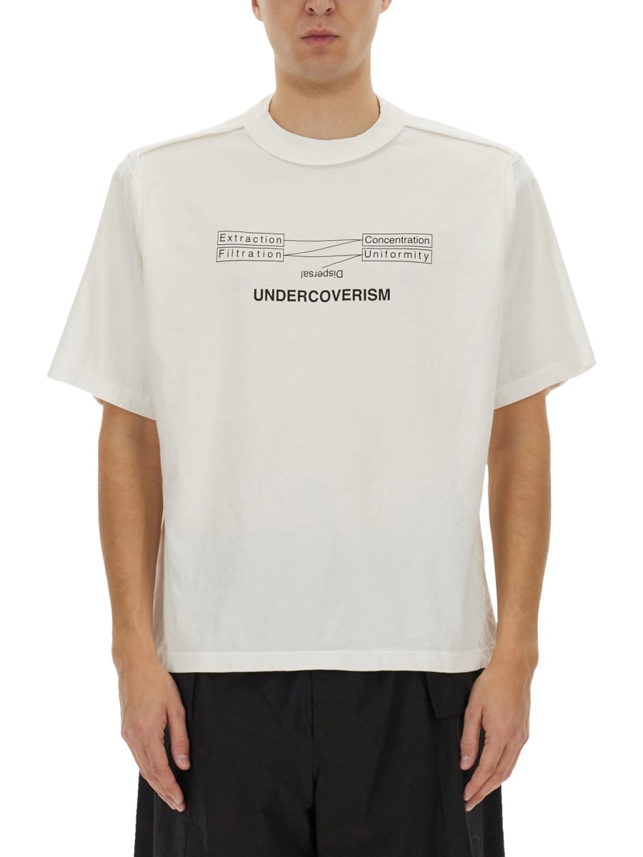 Undercover Relaxed-fit Graphic Print T-shirt With Crew Neck In White