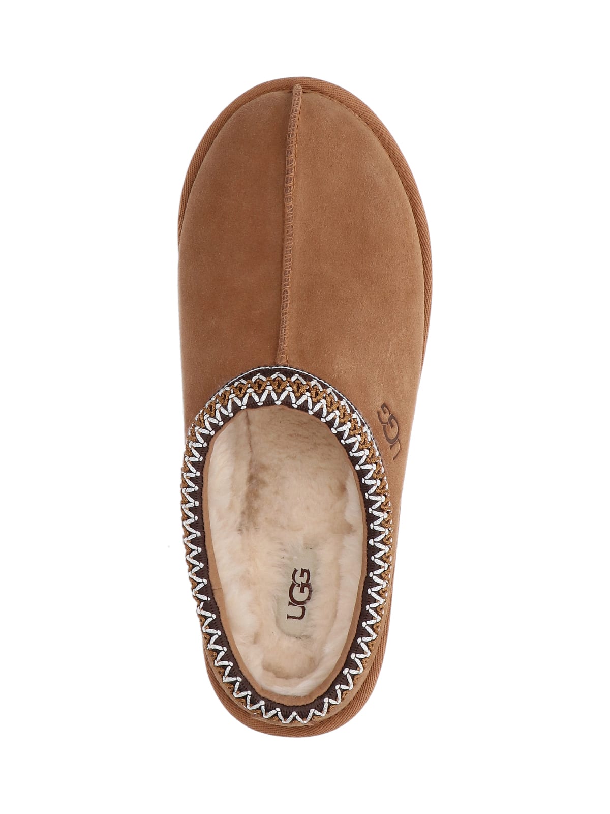 Ugg Ankle Boot With Plush Lining And Decorative Accents In Beige