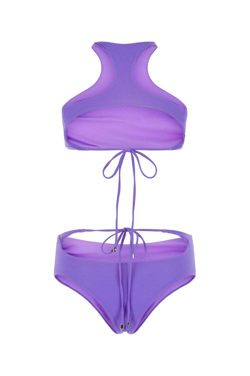 Shop Attico Violet Two-piece Bikini Set In Purple