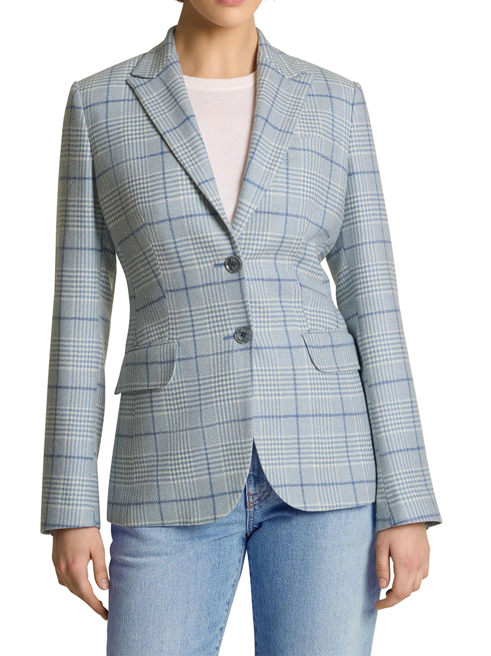 Shop Kiton Jacket Cashmere In Avio