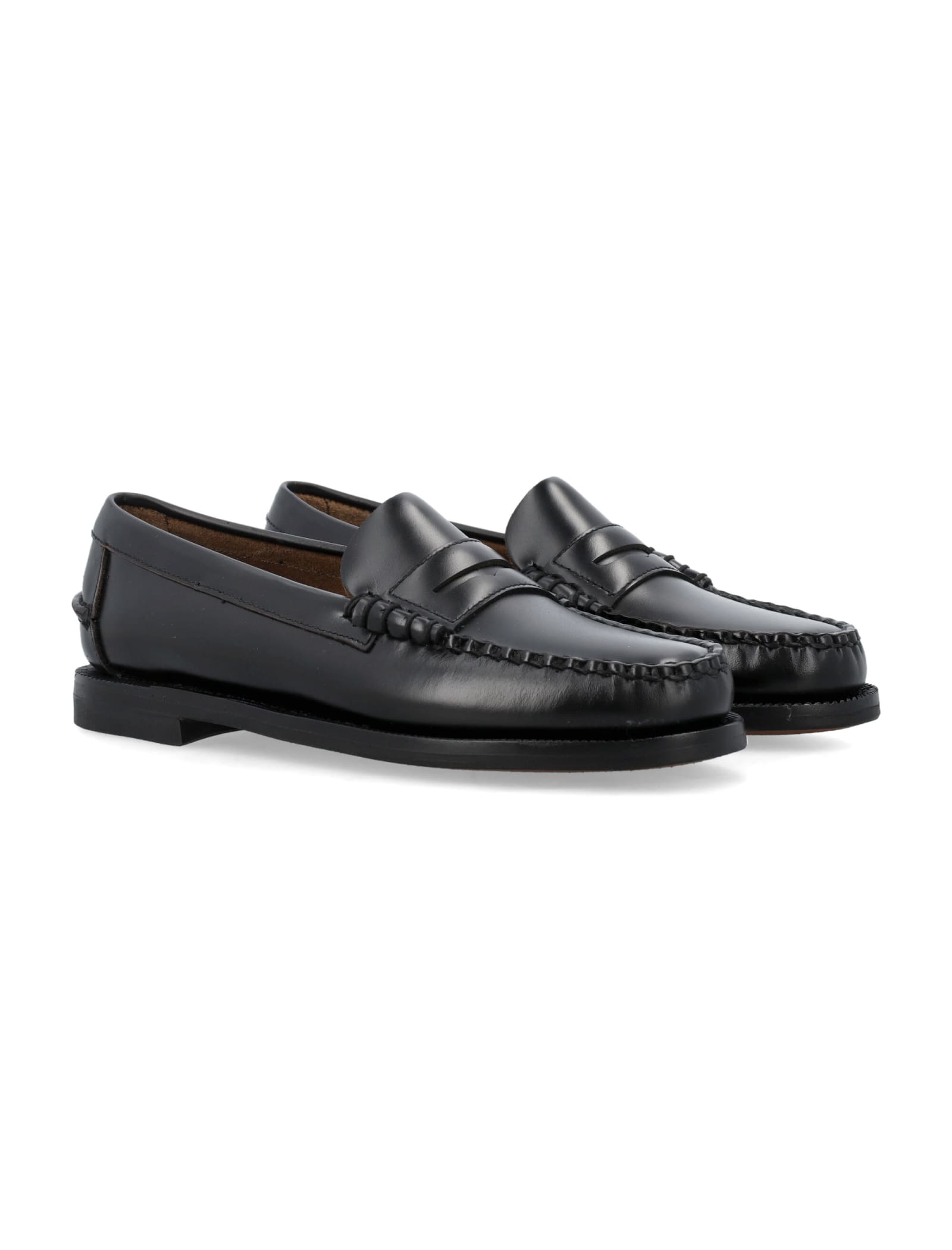 Shop Sebago Classic Dan Loafers In Black