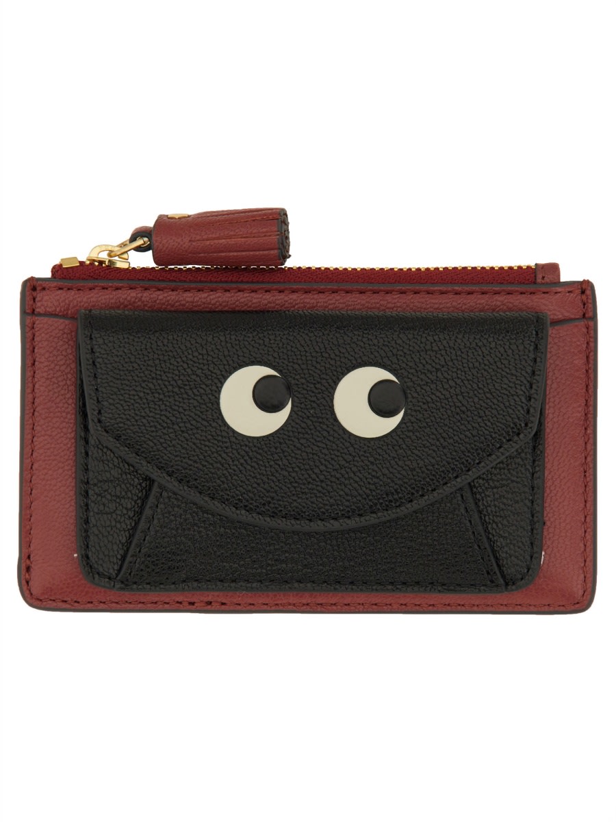 Shop Anya Hindmarch Leather Wallet In Black