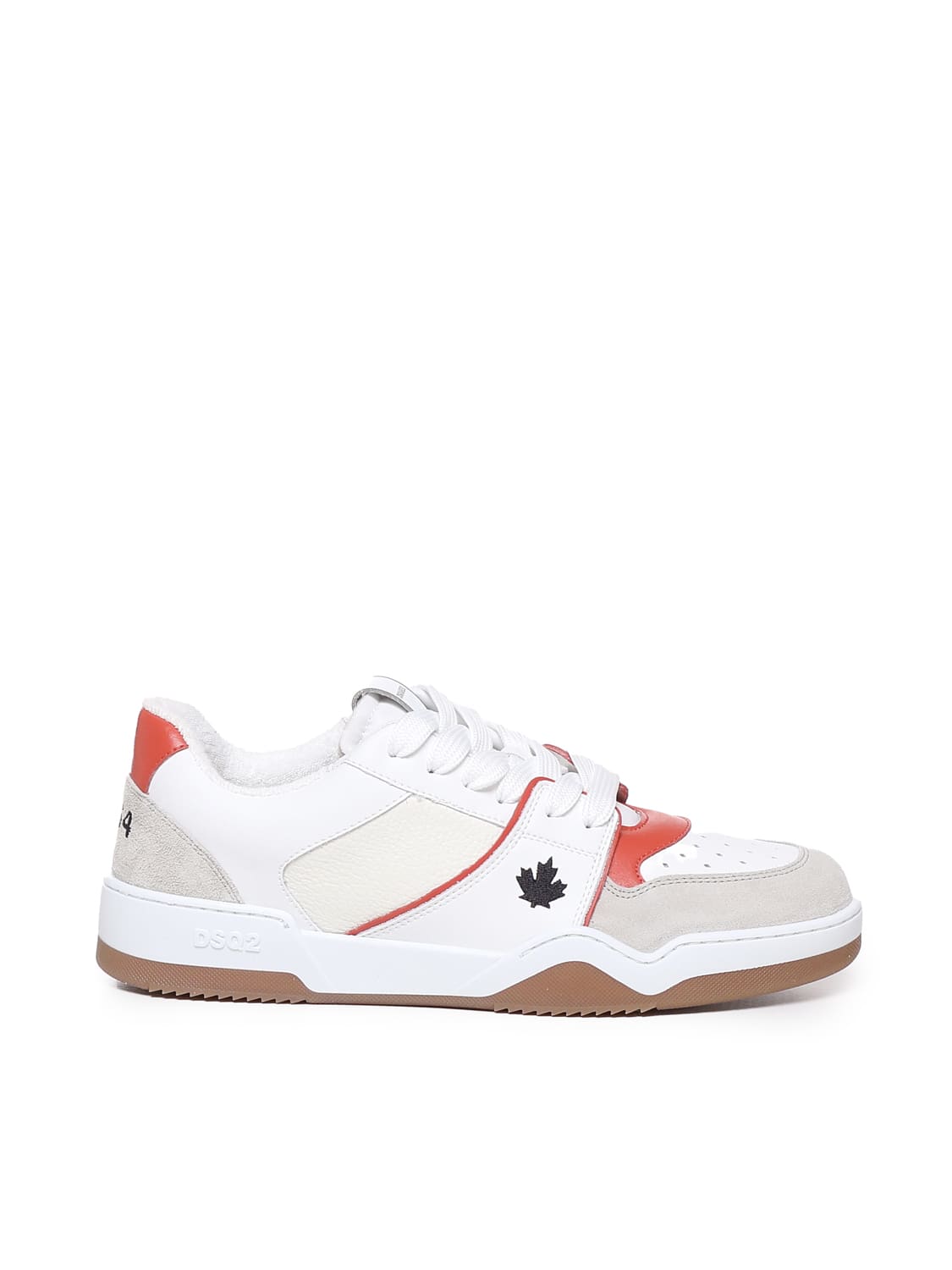 Shop Dsquared2 Spiker Sneakers In White, Red